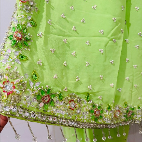Green Embellished Traditional Outfit - Picture 6 of 10